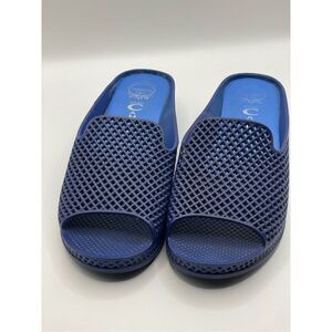 Jefferey Campbell Fling 2 Platform Wedge Blue Waterproof Sandals Women’s Size 6